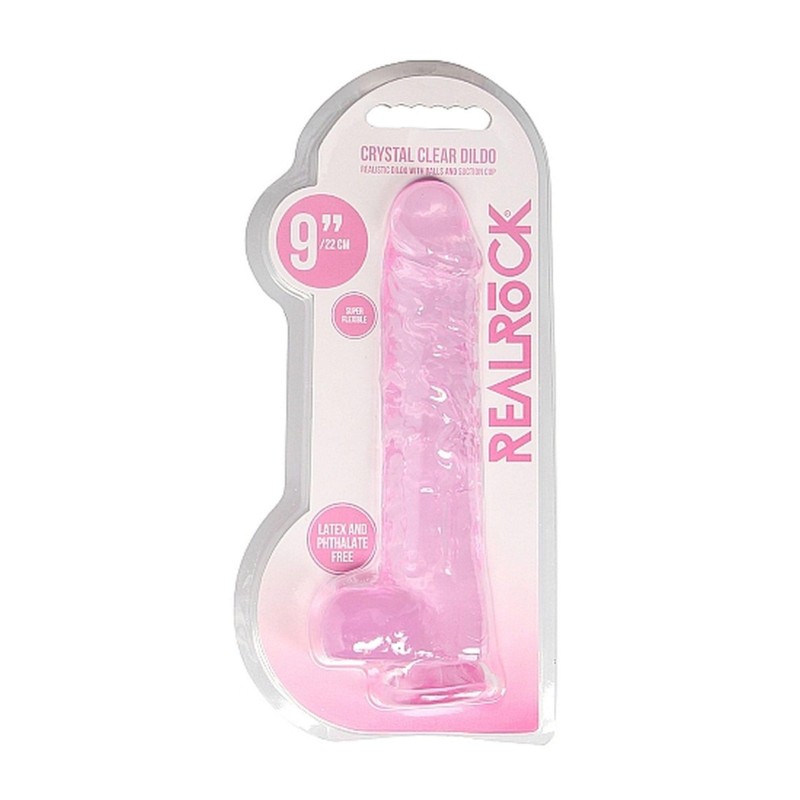 9" / 23 cm Realistic Dildo With Balls - Pink